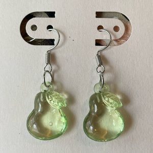 🍐 Green Pear Earrings